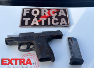 PM apreende pistola com registro de furto e prende homem por porte ilegal em Porto Velho