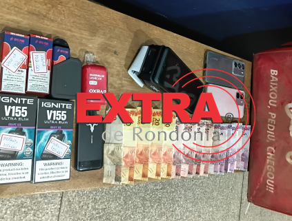 PM apreende adolescente e prende entregador por venda ilegal de cigarros eletrônicos em Vilhena