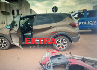 Motoneta colide com carro e adolescente fica ferida em Colorado; jovem pegou veículo sem autorização dos pais