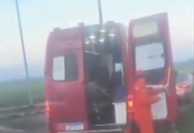 VÍDEO: motociclista fica em estado grave após acidente na BR-435 em Cerejeiras