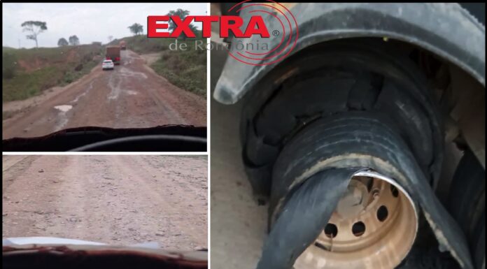 BR-435: trecho sem asfalto provoca danos em veículos e revolta motoristas entre Vilhena e Colorado