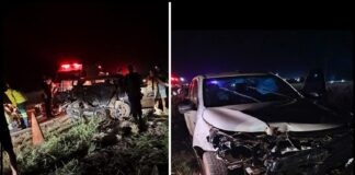 VÍDEOS: colisão frontal entre carros deixa mulher presa às ferragens na BR-435 entre Cerejeiras e Pimenteiras