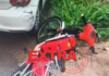 Ciclista fica ferida após colidir bicicleta elétrica contra carro estacionado no bairro Orleans em Vilhena