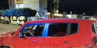 Colisão entre carros mobiliza socorro no Centro de Cerejeiras; local possui sinalização de parada obrigatória e marca de frenagem superior a 20 metros