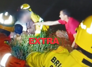 VÍDEO: mulher em surto é resgatada de rio após operação de buscas em área de mata em Vilhena