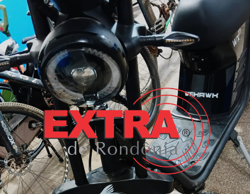 Casal é detido conduzindo scooter elétrica furtada e alega ter recebido veículo como pagamento de dívida em Vilhena