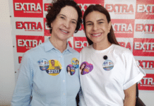 Vera Paixão e Mariana Carvalho reforçam aliança durante caminhada em Vilhena