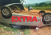 Motorista perde controle durante ultrapassagem e carro capota na Linha 04 em Corumbiara