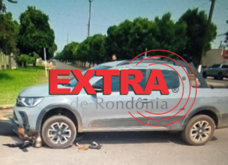 Colisão entre picape e motocicleta mobiliza polícia e bombeiros em Vilhena