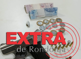 Ação brusca no trânsito resulta na apreensão de droga, pistola e munições no bairro Alto Alegre em Vilhena